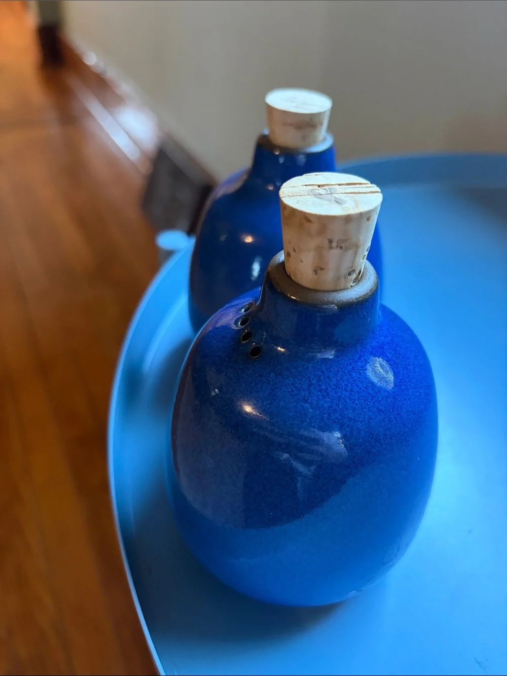 Heath Ceramics pair cobalt